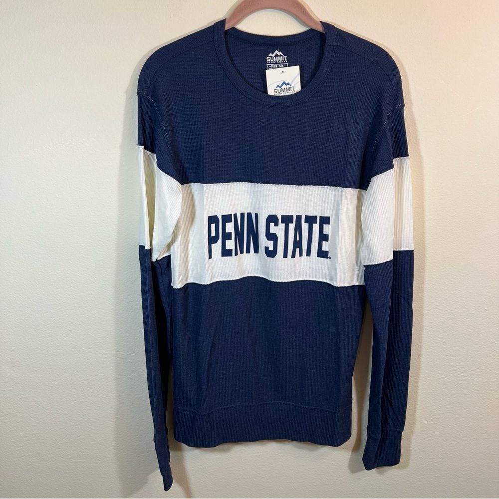 Summit Blue White Penn State Thermal Long Sleeve Top‎ Medium NWT